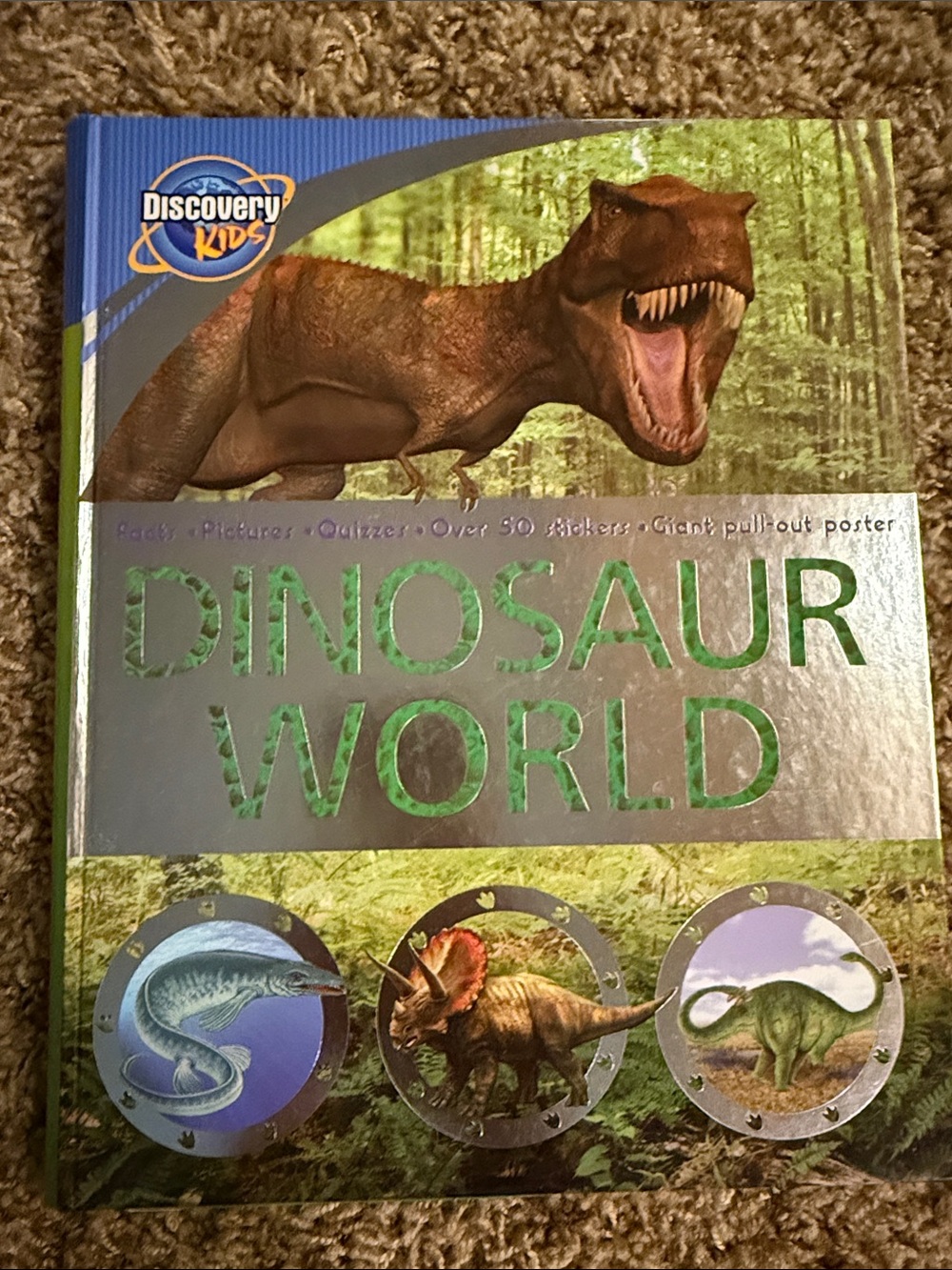 Discovery Kids "Dinosaur World" Children's Book - Green Cover